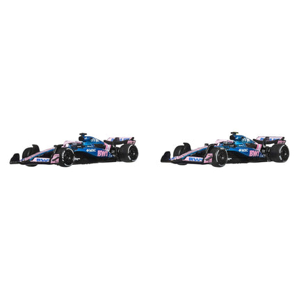 Hot Wheels Premium Formula 1 BWT Alpine Team 2-Pack Set of 2 1:64 Scale Formula One Team Racecars Featuring #10 Pierre Gasly & #43 Franco Colapinto