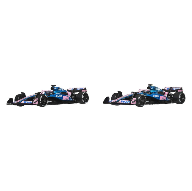 Hot Wheels Premium Formula 1 BWT Alpine Team 2-Pack Set of 2 1:64 Scale Formula One Team Racecars Featuring #10 Pierre Gasly & #43 Franco Colapinto