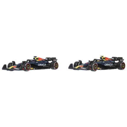 Hot Wheels Premium Formula 1 Team Oracle Red Bull Die Cast Car 2-Pack Set of 2 Die-Cast 1:64 Scale Cars with Max Verstappen & Yuki Tsunoda decos, F1 Collectible Vehicles