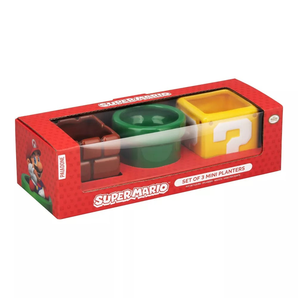 Paladone Super Mario  -  Set of 3 Mini Planters "Snack Bowls"