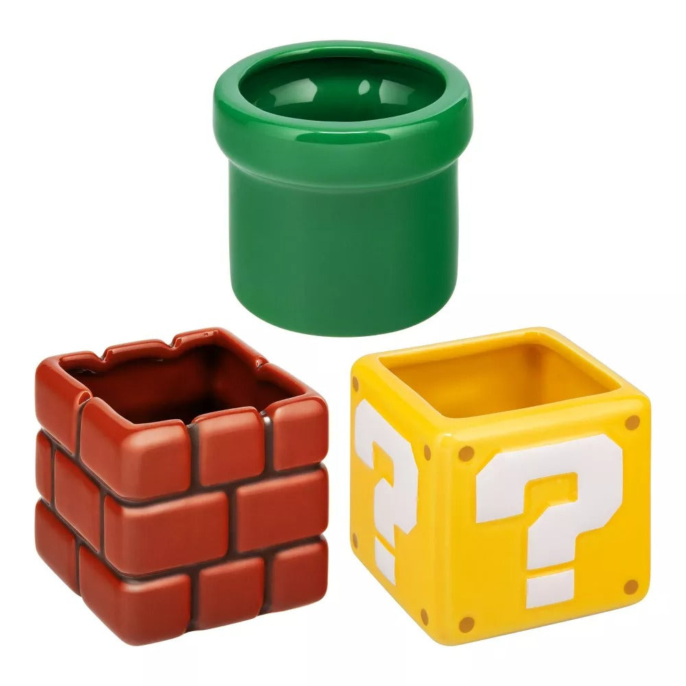 Paladone Super Mario  -  Set of 3 Mini Planters "Snack Bowls"