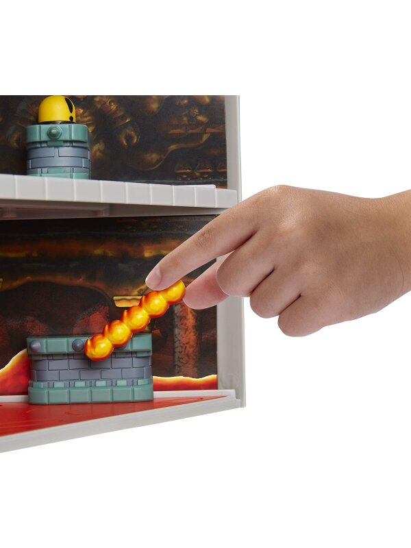 Super Mario Nintendo Deluxe Bowser's Castle Playset with 2.5" Exclusive Articulated Bowser Action Figure, Interactive Play Set with Authentic In-Game Sound