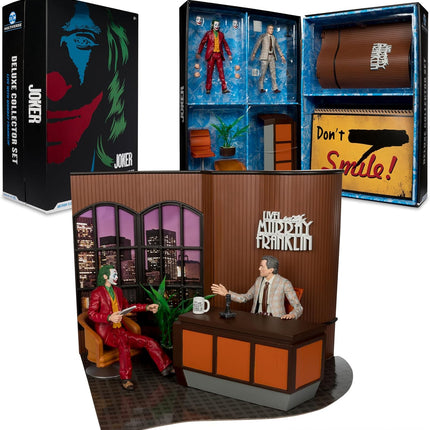 McFarlane Toys - DC Multiverse Joker Movie (Limited Edition Deluxe Collector Set - Live with Murray Franklin) Action Figures Diorama (Ciudadmangacr.com Exlusive)