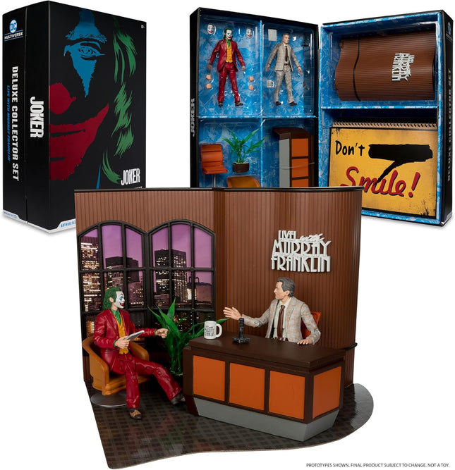 McFarlane Toys - DC Multiverse Joker Movie (Limited Edition Deluxe Collector Set - Live with Murray Franklin) Action Figures Diorama (Ciudadmangacr.com Exlusive)