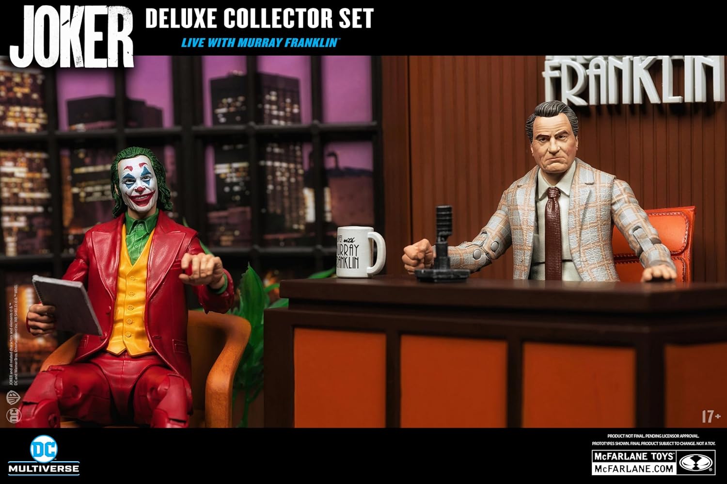 McFarlane Toys - DC Multiverse Joker Movie (Limited Edition Deluxe Collector Set - Live with Murray Franklin) Action Figures Diorama (Ciudadmangacr.com Exlusive)