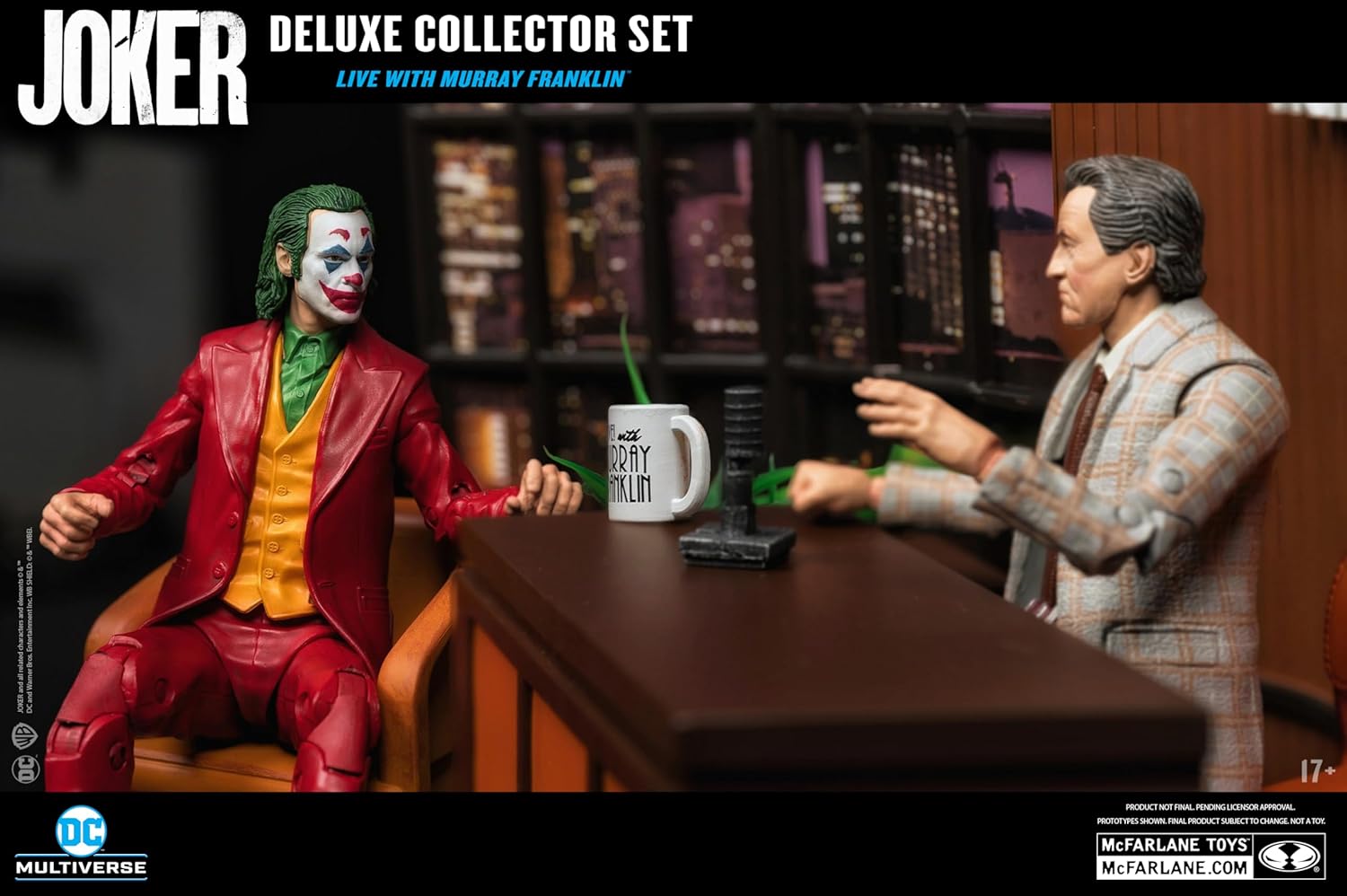 McFarlane Toys - DC Multiverse Joker Movie (Limited Edition Deluxe Collector Set - Live with Murray Franklin) Action Figures Diorama (Ciudadmangacr.com Exlusive)