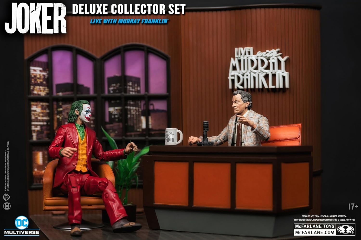 McFarlane Toys - DC Multiverse Joker Movie (Limited Edition Deluxe Collector Set - Live with Murray Franklin) Action Figures Diorama (Ciudadmangacr.com Exlusive)