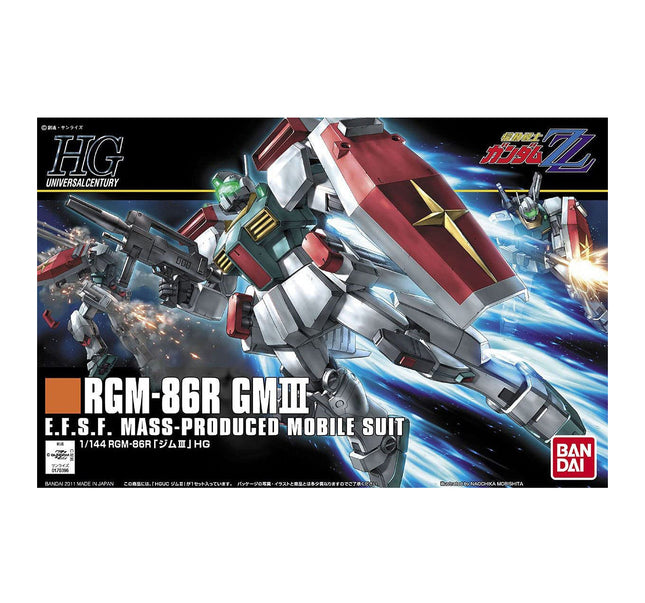 Bandai Hobby 1/144 HG #126 - Gundam ZZ - RGM-86R GM III Model Kit