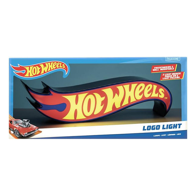 Hot Wheels Logo Light - Officially Licensed Racing Logo Icon Night Light, Racetrack Play Room Decor