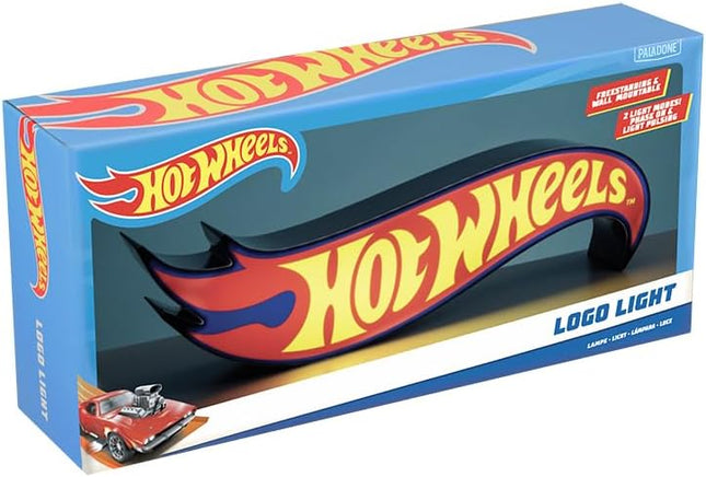 Hot Wheels Logo Light - Officially Licensed Racing Logo Icon Night Light, Racetrack Play Room Decor
