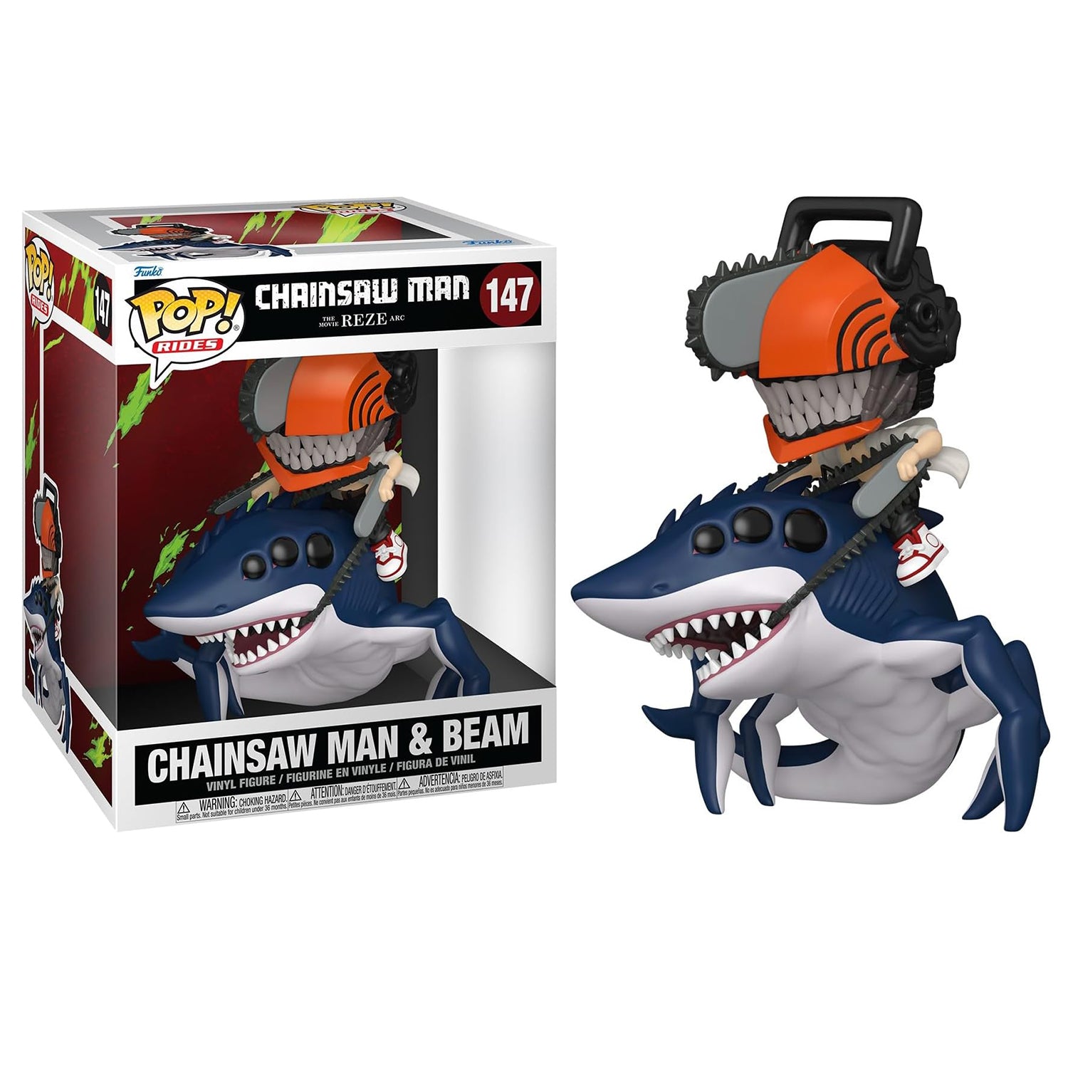 Funko POP! Rides #147: Chainsaw Man - Chainsaw Man & Bean