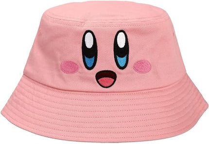 Kirby Main Character Face Bucket Hat Pink