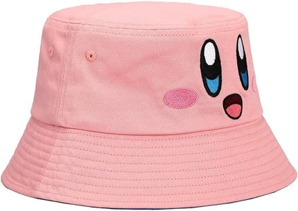 Kirby Main Character Face Bucket Hat Pink