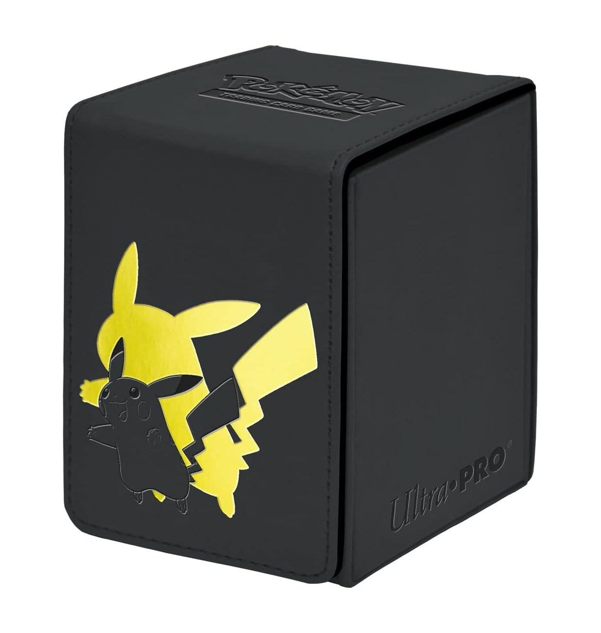 Ultra Pro Elite Series: Pikachu Alcove Flip Deck Box - Premium Leatherette for 100 Double-Sleeved Cards