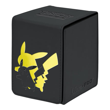 Ultra Pro Elite Series: Pikachu Alcove Flip Deck Box - Premium Leatherette for 100 Double-Sleeved Cards