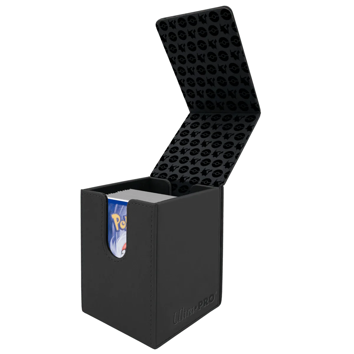 Ultra Pro Elite Series: Pikachu Alcove Flip Deck Box - Premium Leatherette for 100 Double-Sleeved Cards