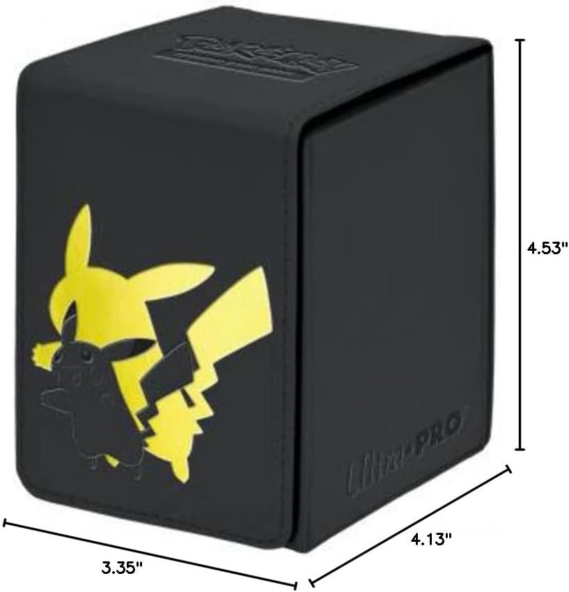 Ultra Pro Elite Series: Pikachu Alcove Flip Deck Box - Premium Leatherette for 100 Double-Sleeved Cards