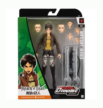 Attack On Titan Eren Jeager - Total Anime Action Figure 16Cm With Accessories