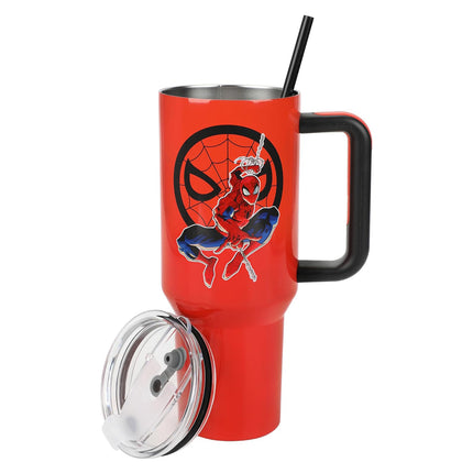 The Amazing Spider-man 40 oz. Sculpted Handle Stainless Steel Tumbler