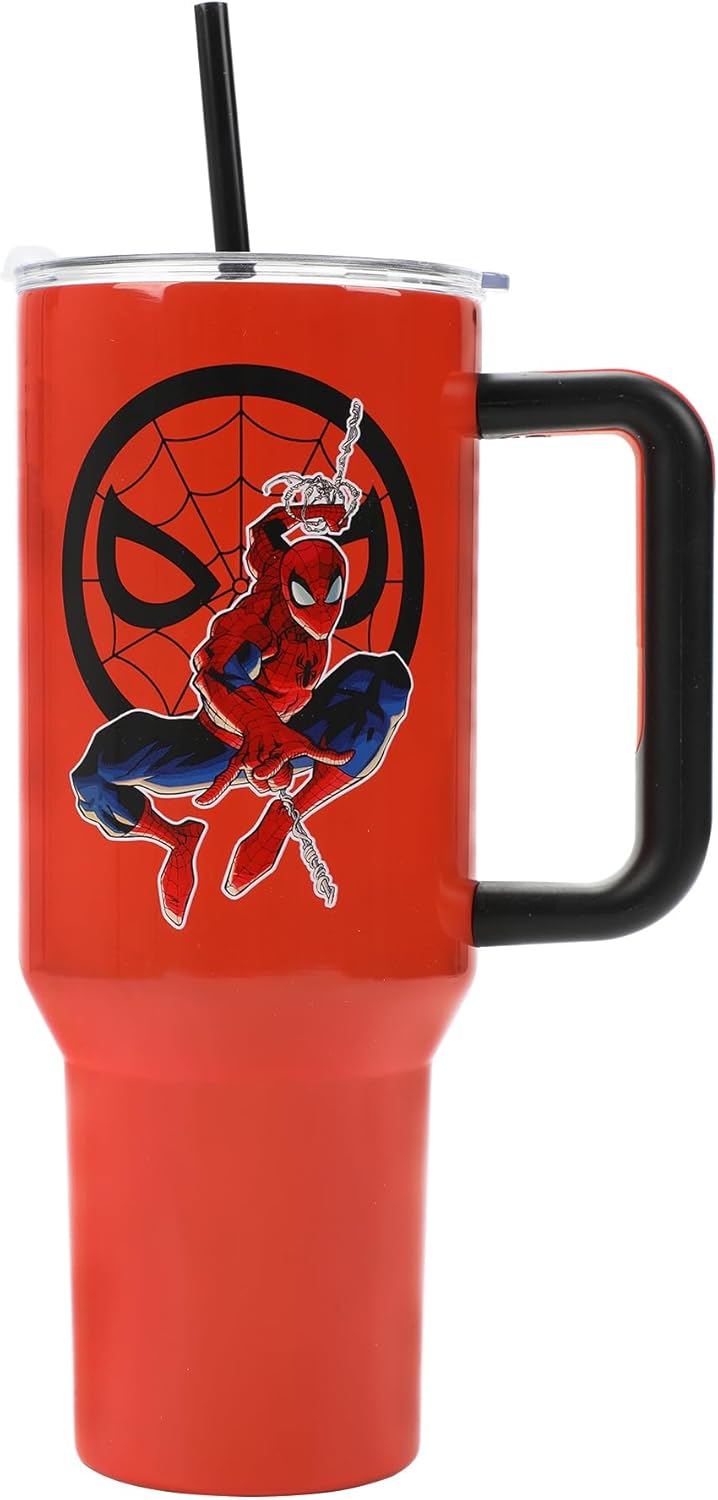 The Amazing Spider-man 40 oz. Sculpted Handle Stainless Steel Tumbler