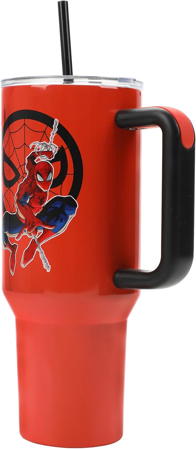 The Amazing Spider-man 40 oz. Sculpted Handle Stainless Steel Tumbler