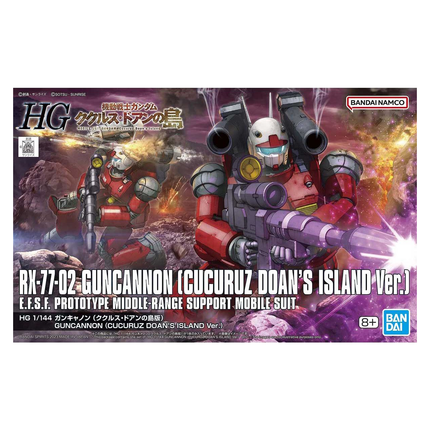 Bandai Hobby - 1/144 HG - Mobile Suit Gundam - RX-77-02 Guncannon (Cucuruz Doan’s Island Ver.) Model Kit