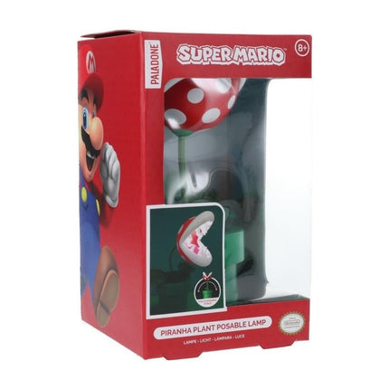 Paladone Super Mario Bros Officially Licensed Mini Piranha Plant Posable Lamp – Flexible Desk Light, Gamer Room Décor