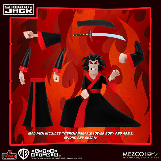 Mezco 5 Points  - Samurai Jack: Mad Jack Action Figure