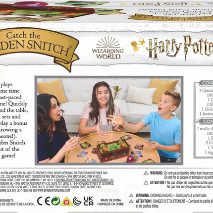 Harry Potter Catch The Golden Snitch, A Quidditch Board Game for Witches, Wizards and Muggles, Family Game