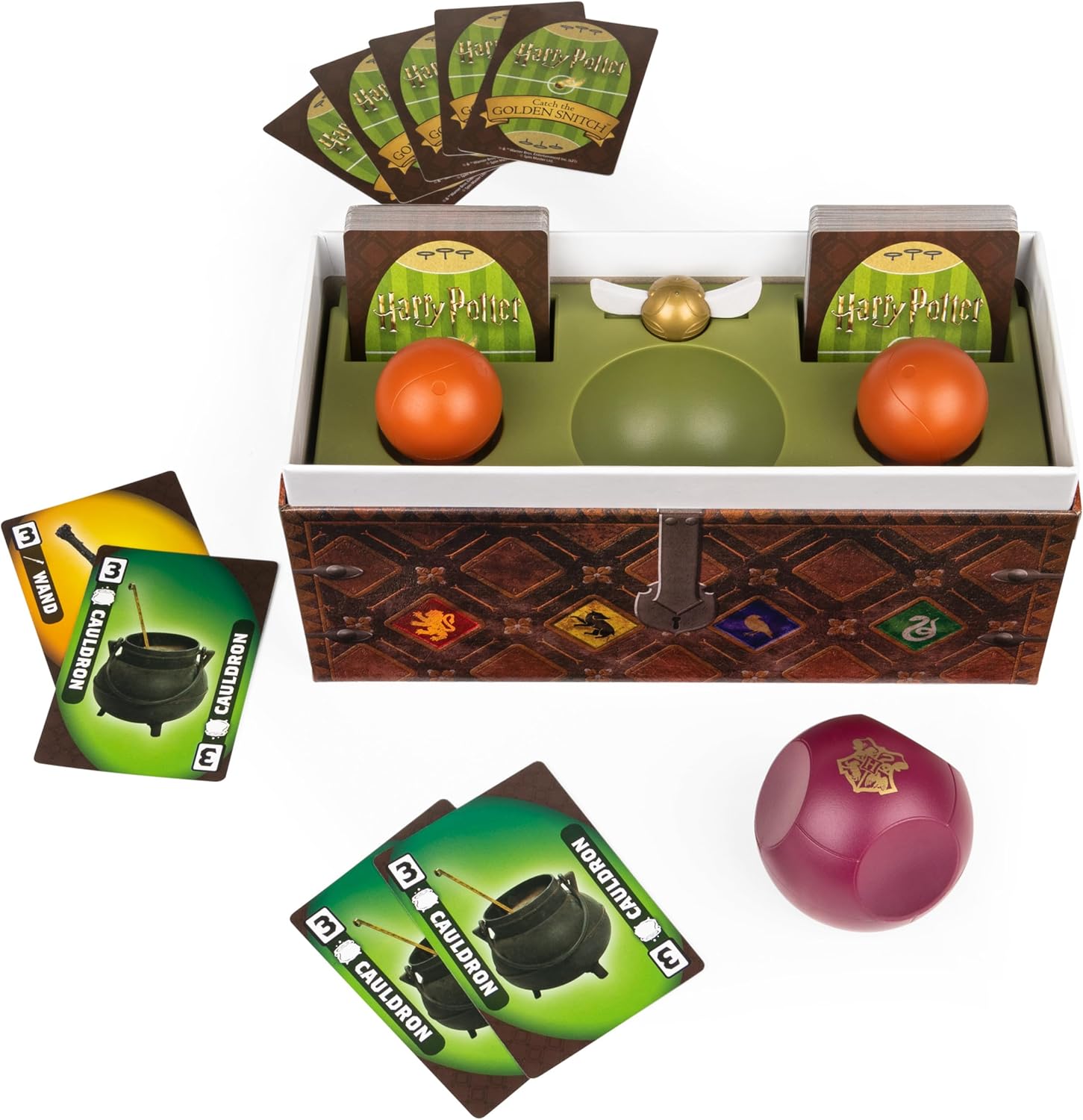 Harry Potter Catch The Golden Snitch, A Quidditch Board Game for Witches, Wizards and Muggles, Family Game