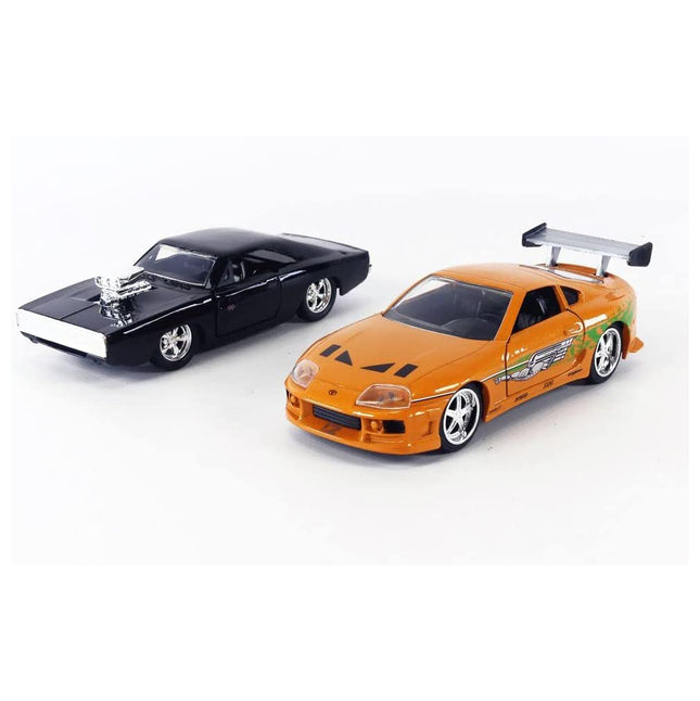 Fast & Furious Dom's Dodge Charger R/T & Brian's Toyota Supra 1:32 Die - Cast Cars