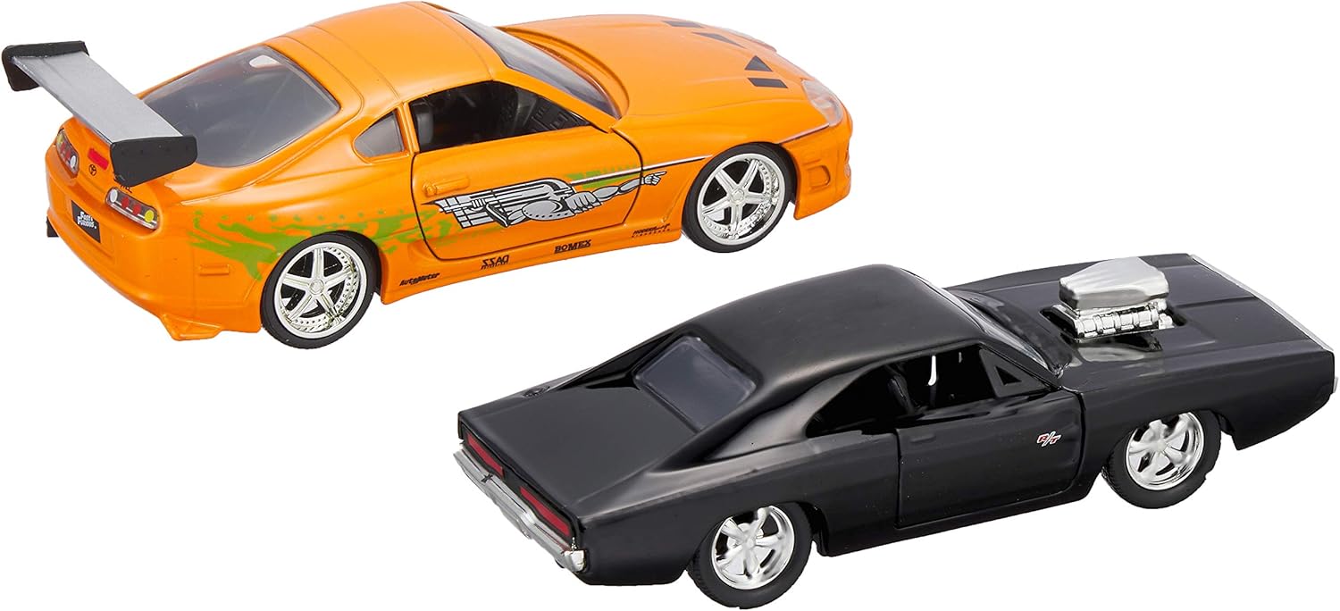 Fast & Furious Dom's Dodge Charger R/T & Brian's Toyota Supra 1:32 Die - Cast Cars