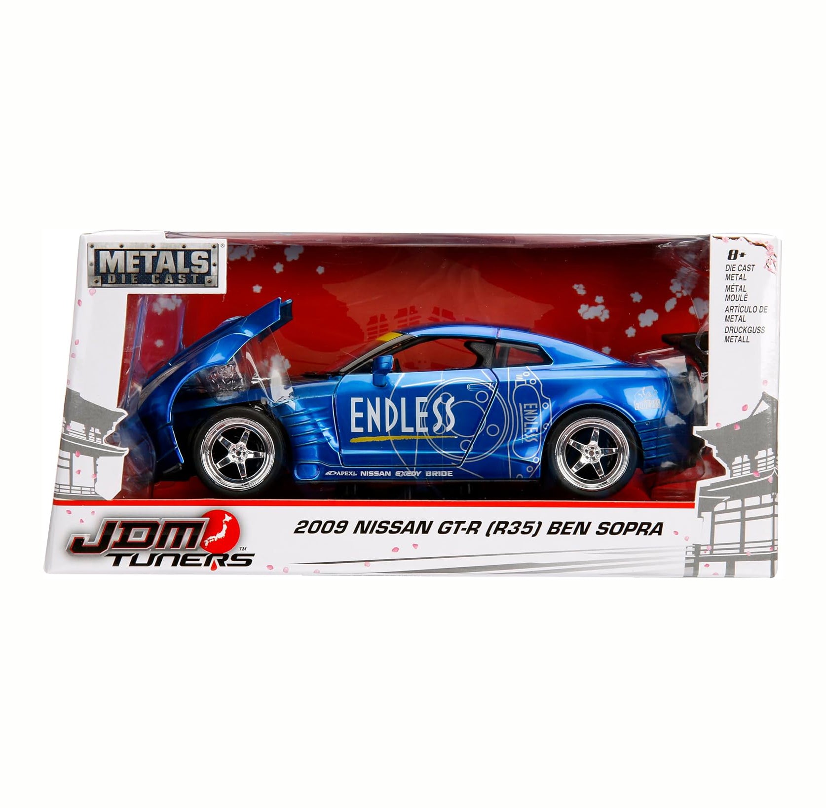 Jada Toys JDM Tuners 1:24 2009 Nissan GT-R R35 Ben Sopra Die-cast Car