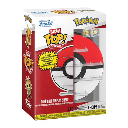 Funko Pop! Bitty Display: Pokemon - Poke Ball Display Shelf - Dragonite and Meowth