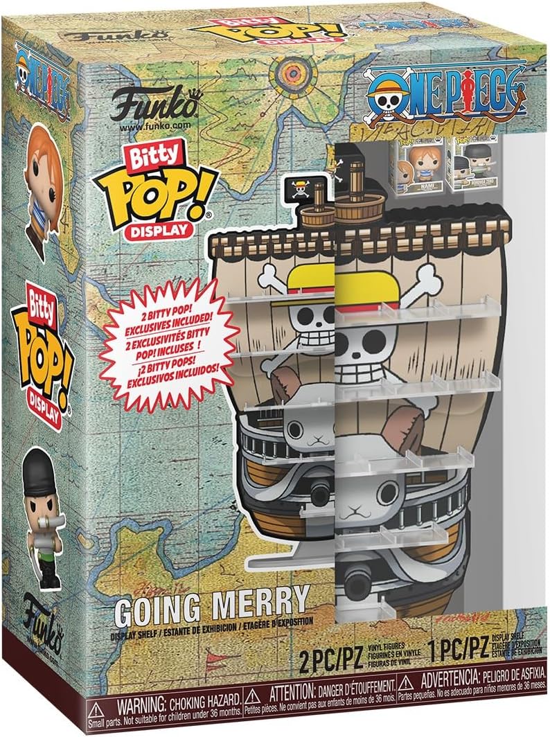 Funko Pop! Bitty Display: One Piece - Going Merry Display Shelf- Nami and Roronoa Zoro