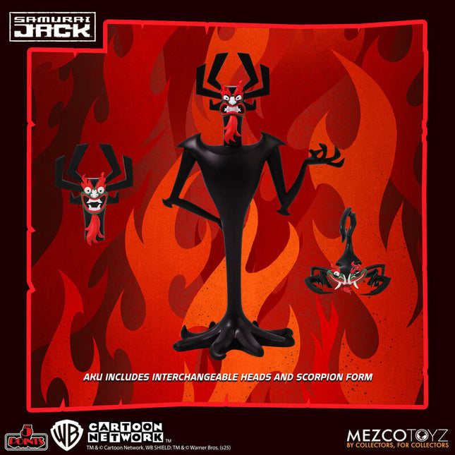 Mezco 5 Points  - Samurai Jack: Aku Action Figure