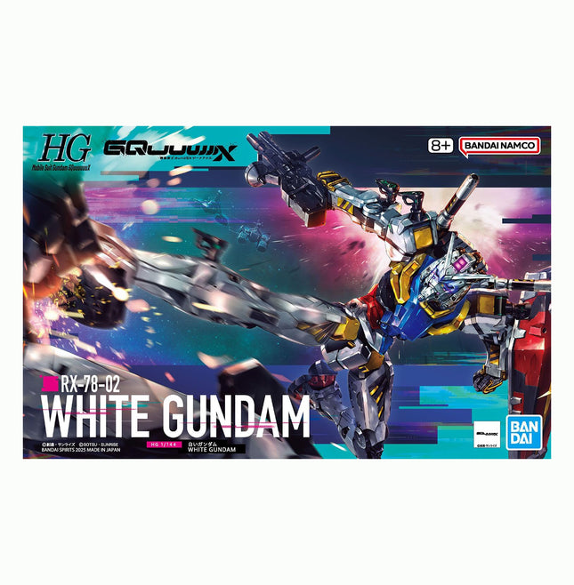 Bandai Hobby - 1/144 HG Mobile Suit Gundam GQuuuuuuX - RX-78-02 White Gundam Model Kit