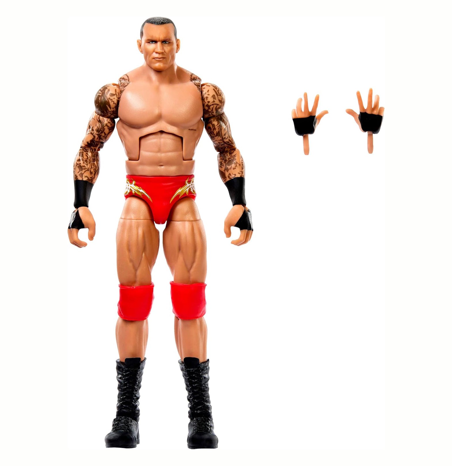 Mattel WWE Elite Collection Top Picks Action Figures & Accessories Set, 6-inch Collectible Randy Orton with Swappable Hands & Ring Gear