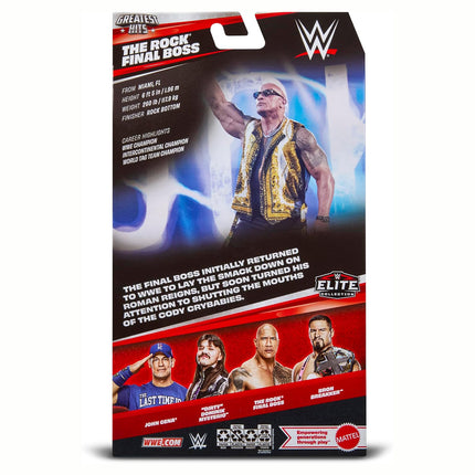 WWE The Rock (Final Boss) Mattel Elite Collection Greatest Hits Series 10 Wrestling Action Wrestler Figure