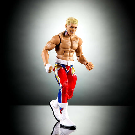 Mattel WWE Elite Collection Top Picks Action Figures & Accessories Set, 6-inch Collectible Cody Rhodes with Swappable Hands & Ring Gear