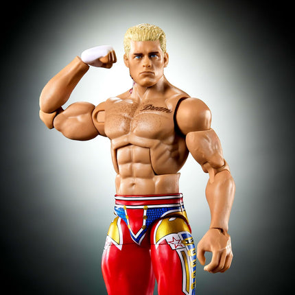 Mattel WWE Elite Collection Top Picks Action Figures & Accessories Set, 6-inch Collectible Cody Rhodes with Swappable Hands & Ring Gear