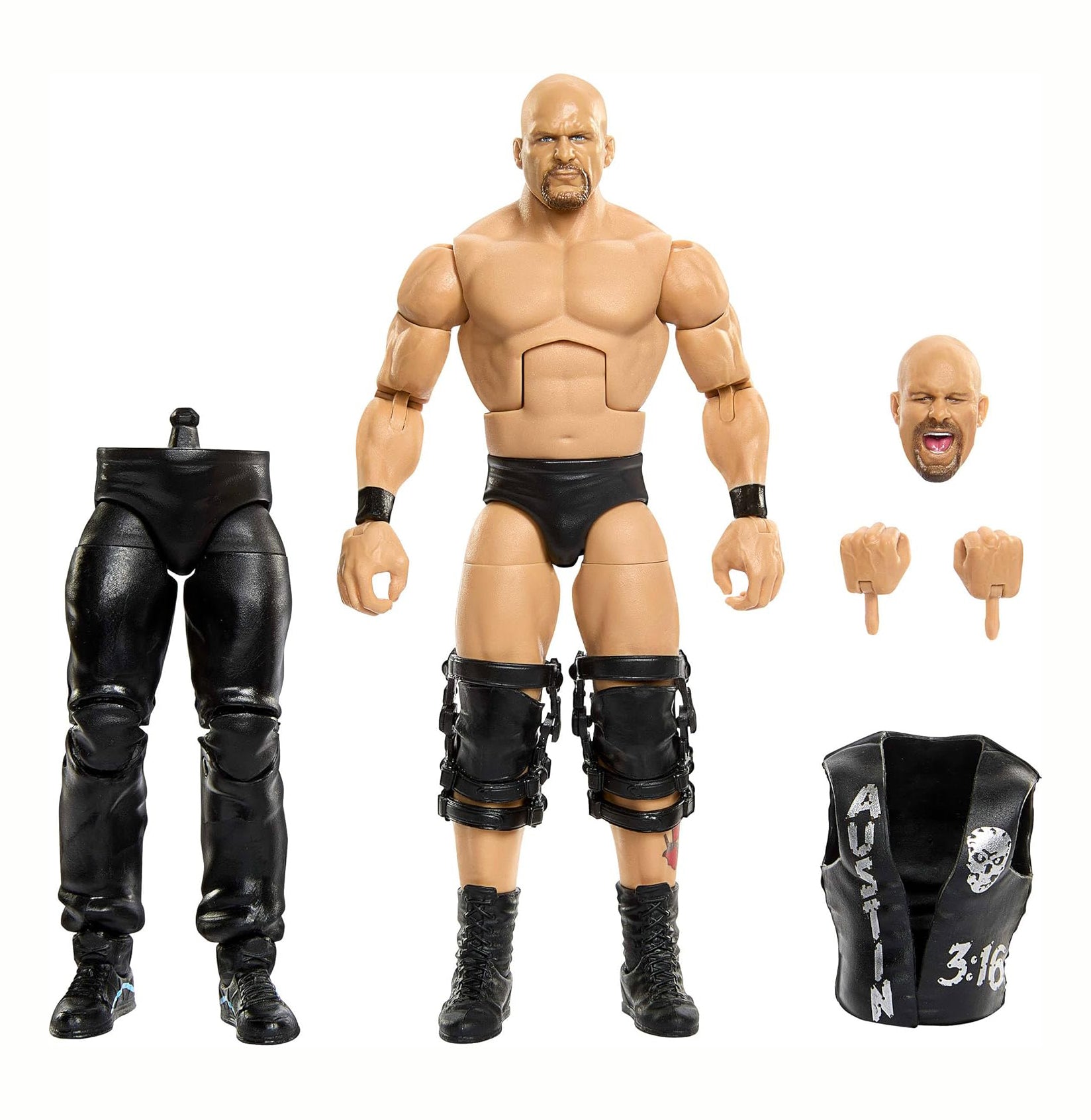 Mattel WWE Elite Collection Action Figure & Accessories, Premium Live Event “Stone Cold” Steve Austin