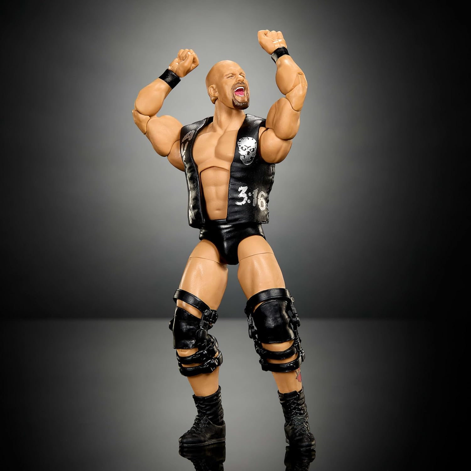 Mattel WWE Elite Collection Action Figure & Accessories, Premium Live Event “Stone Cold” Steve Austin