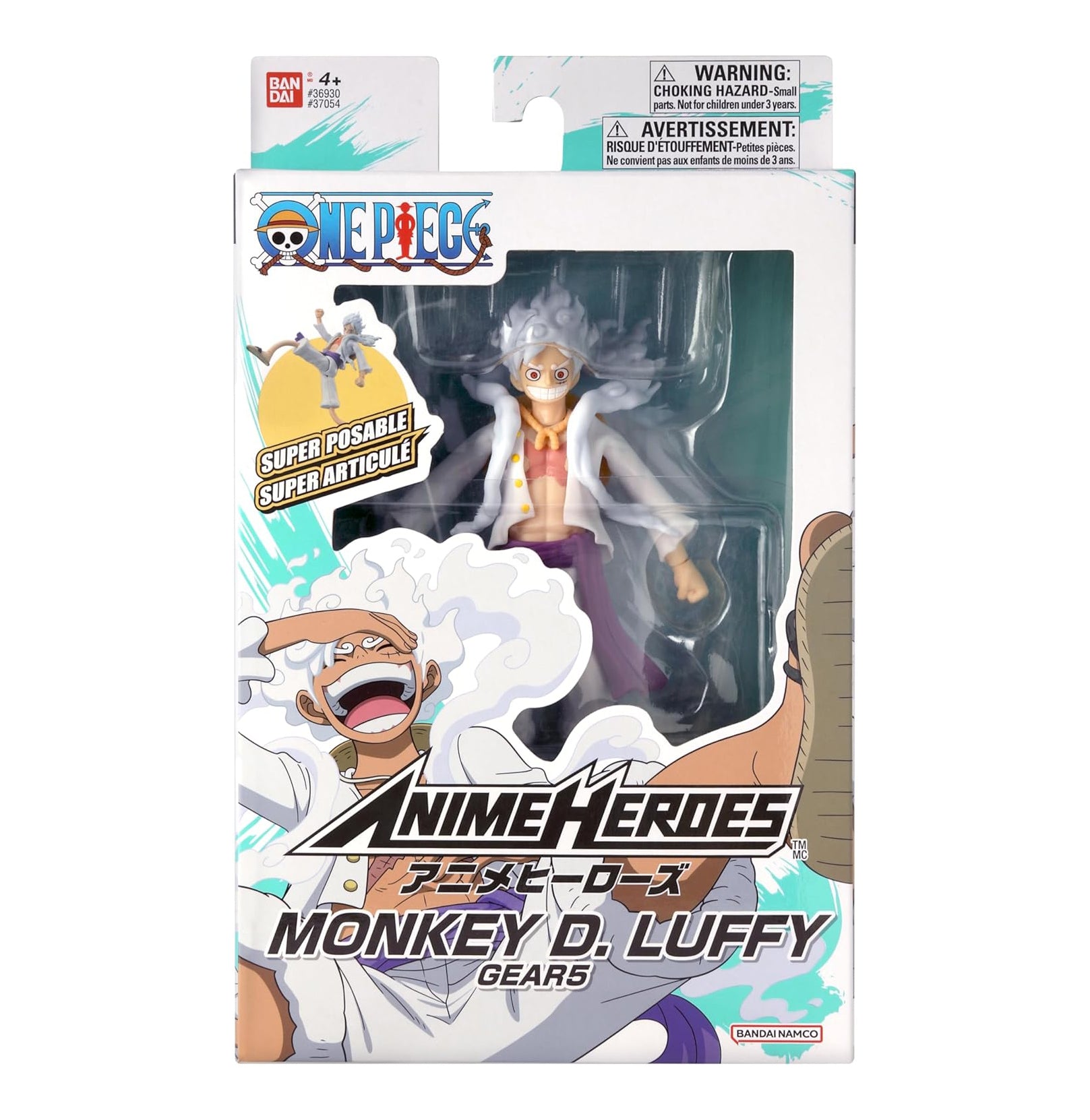 Anime Heroes One Piece Monkey D. Luffy "Gear 5" Action Figure
