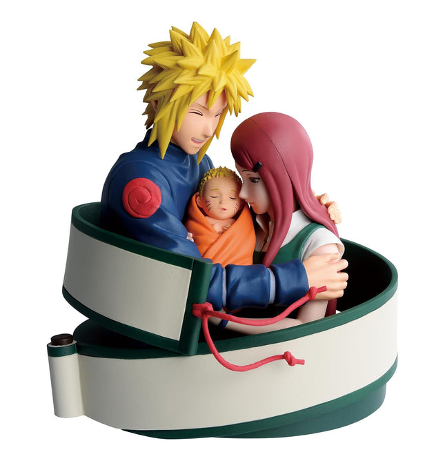 Banpresto - Naruto - #53 Naruto, Minato and Kushina Uzumaki (72 Series) Figure