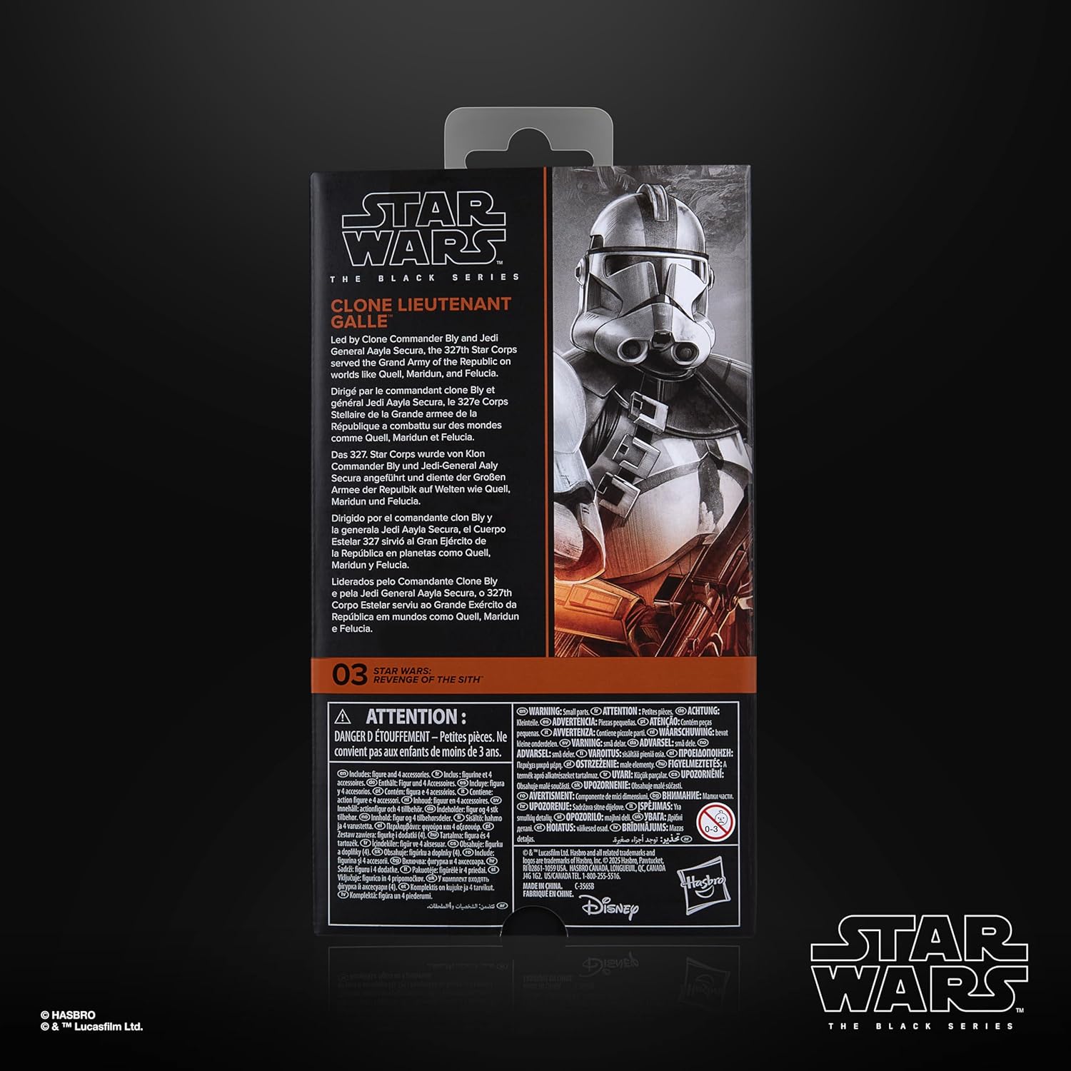 STAR WARS The Black Series Clone Lieutenant Galle, Revenge of The Sith Premium Collectible 6 Inch Action Figure