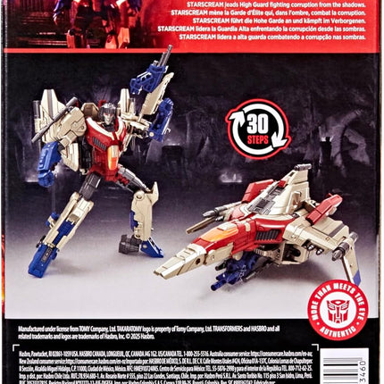 Transformers Studio Series Deluxe Class One Starscream, 4.5-inch Converting Action Figure