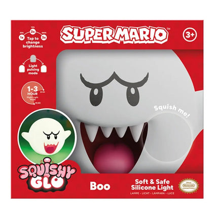Paladone Super Mario Boo SquishyGlo Light – Officially Licensed Nintendo Silicone Lamp for Kids & Teens