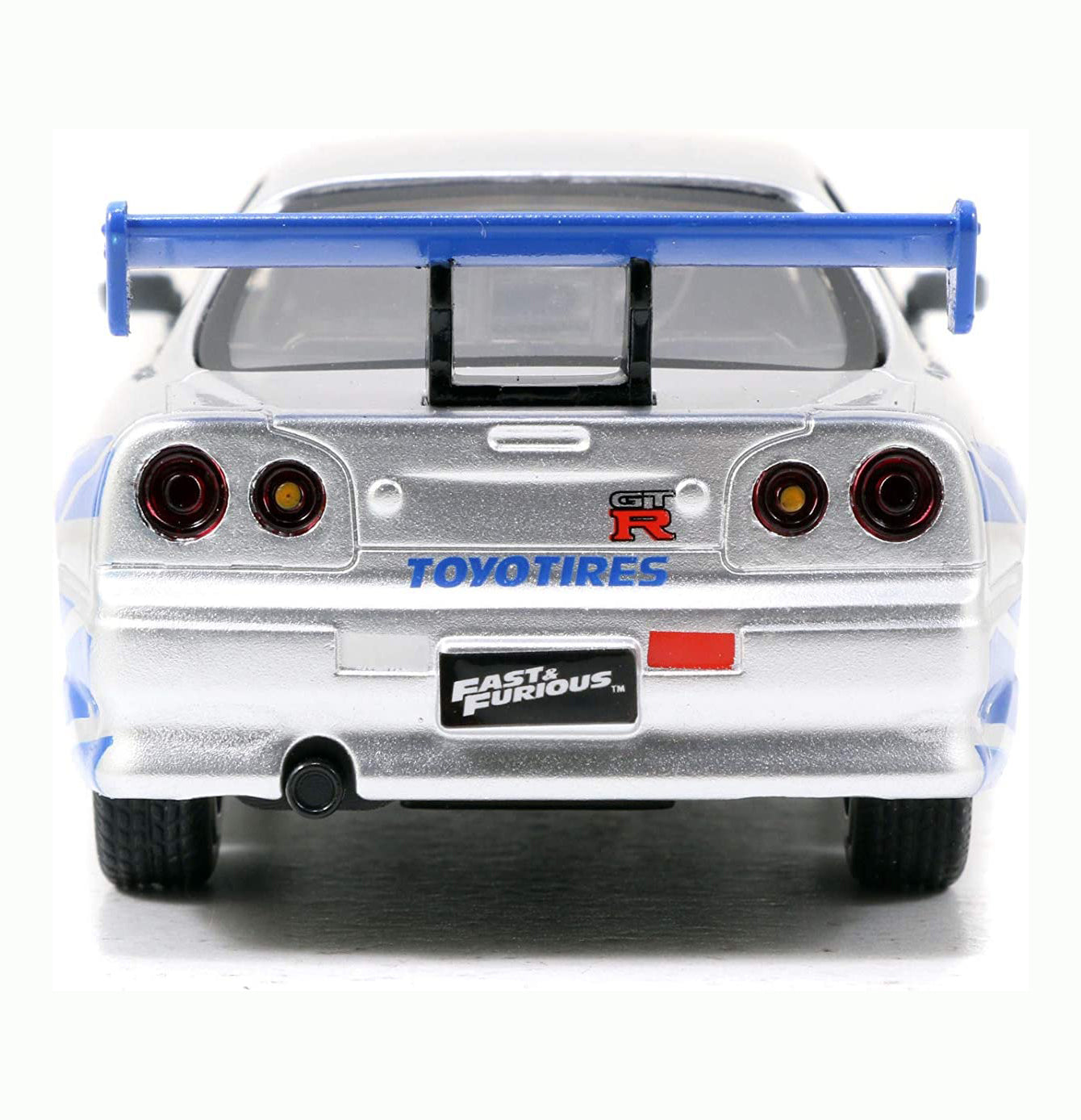 Fast & Furious Brian's Nissan Skyline GT-R R34 Silver & Nissan GT-R R34 Blue 1:32 Die - Cast Car