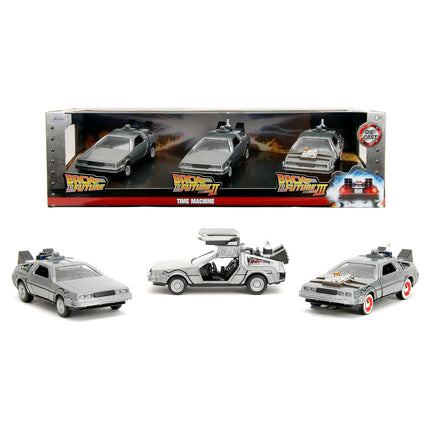 Jada Toys - Back to The Future 1:32 Time Machine 3-Pack Die-Cast Cars